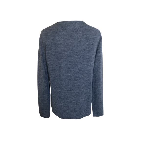 J. Crew Merino Wool Blend Gray Pullover Long Sleeve White Lace Sweater Sz Small - Picture 4 of 7